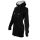 SEESTERN Damen Kapuzen Fleecejacke 2WegeZipper Fleecemantel Fleece Sweatj.XS-4XL /1726 Schwarz_gy XL