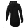 SEESTERN Damen Kapuzen Fleecejacke 2WegeZipper Fleecemantel Fleece Sweatj.XS-4XL /1726 Schwarz_gy XL
