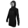 SEESTERN Damen Kapuzen Fleecejacke 2WegeZipper Fleecemantel Fleece Sweatj.XS-4XL /1726 Schwarz_gy XL