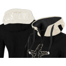 SEESTERN Damen Kapuzen Fleecejacke 2WegeZipper Fleecemantel Fleece Sweatj.XS-4XL /1725 Schwarz_cm XS