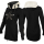 SEESTERN Damen Kapuzen Fleecejacke 2WegeZipper Fleecemantel Fleece Sweatj.XS-4XL /1725 Schwarz_cm XS