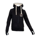 SEESTERN Damen Kapuzen Sweat Shirt Jacke Pullover Zip Hoody Sweater Gr.XS-XXL /1423 Schwarz S