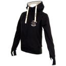 SEESTERN Damen Kapuzen Sweat Shirt Jacke Pullover Zip Hoody Sweater Gr.XS-XXL /1423 Schwarz S