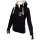 SEESTERN Damen Kapuzen Sweat Shirt Jacke Pullover Zip Hoody Sweater Gr.XS-XXL /1423 Schwarz S