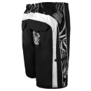 SEESTERN Herren Boardshorts Badeshorts mit Gummizug hinten& Eingrifftaschen S-3XL /1743 Schwarz XS