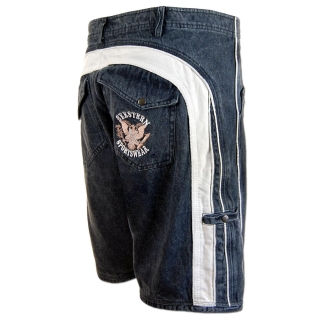 SEESTERN Herren Walkshorts Cargo Shorts Bermuda Kurze Hose Short Jeans / Denim Blau XXL