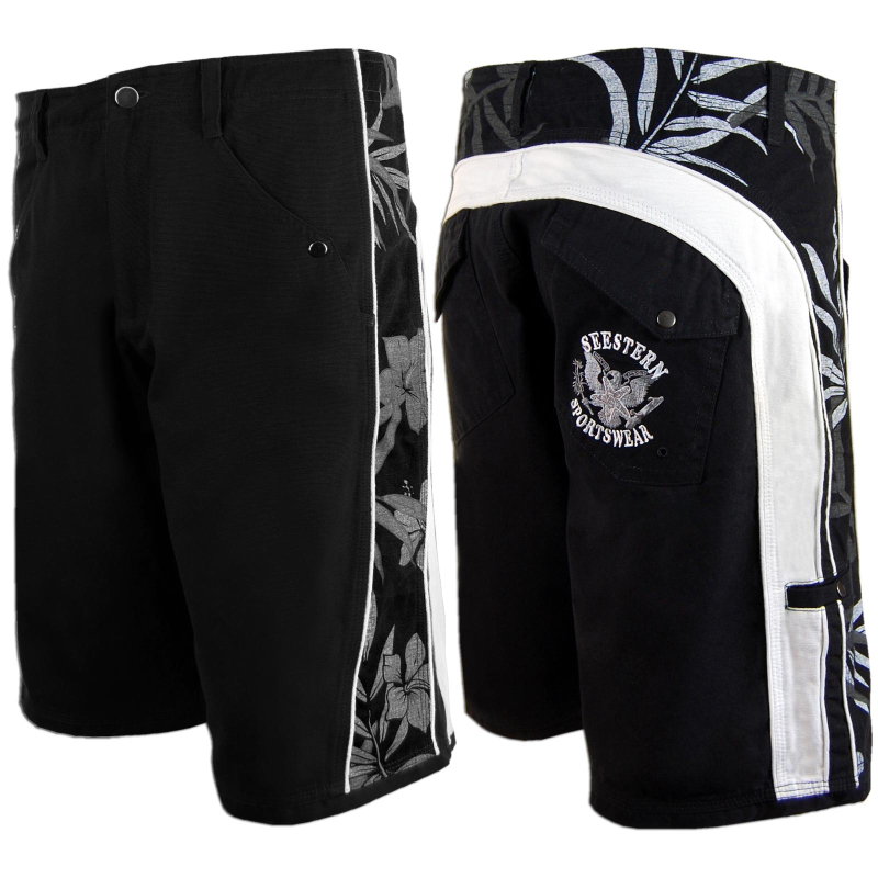 Seestern Sportswear SEESTERN Herren Walkshorts Cargo Shorts Bermuda Kurze Hose Short Canvas Baumwolle