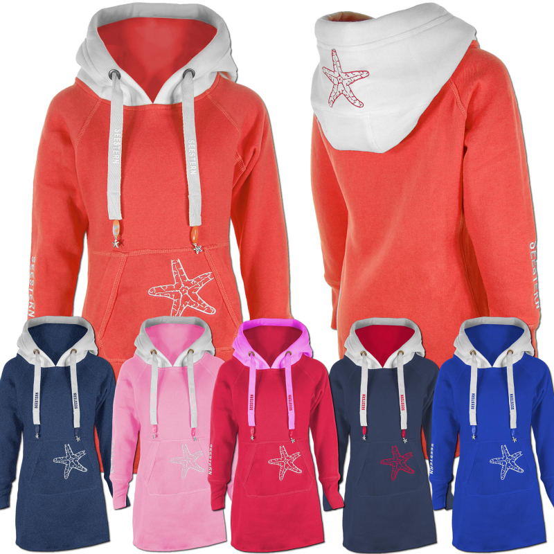 Seestern Sportswear SEESTERN Kinder Langes Kapuzen Sweat Shirt Pullover Hoody Sweater Gr.116-164 /1805