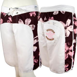 SEESTERN Damen Microstrech Boardshorts Surfshorts Boardshort Badehorts XS-XXXL /1723 Weiss M