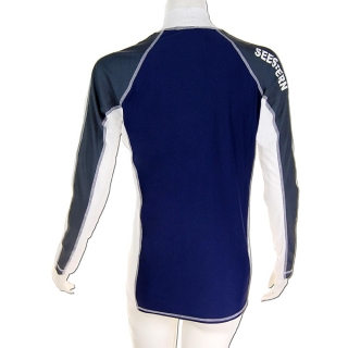SEESTERN Premium Damen RashGuard Lycra Shirt Surfshirt Badeshirt Langarm XS - XL Blau_1624 XS