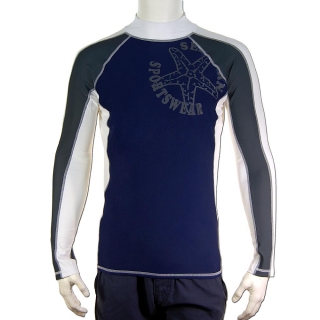 SEESTERN Premium Herren RashGuard Lycra Shirt Surfshirt Badeshirt Langarm XS - XL