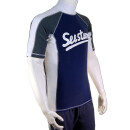 SEESTERN Premium Herren RashGuard Lycra Shirt Surfshirt Badeshirt Kurzarm XS - XL Blau_1641 S