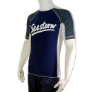 SEESTERN Premium Herren RashGuard Lycra Shirt Surfshirt Badeshirt Kurzarm XS - XL Blau_1641 M