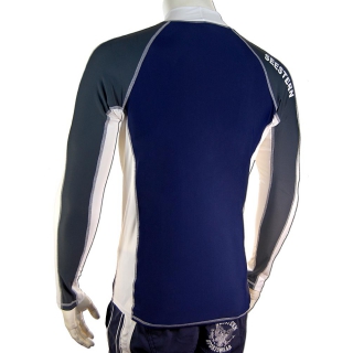 SEESTERN Premium Herren RashGuard Lycra Shirt Surfshirt Badeshirt Langarm XS - XL Blau_1643 XL