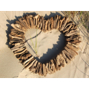 SEESTERN Treibholz Deko mit Herz ( 60 cm ) Motiv Wanddeko Driftwood Holzdeko /1321