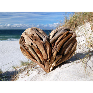 Seestern Treibholz Deko Mit Herz 40 Cm Motiv Wanddeko Driftwood H