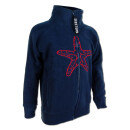 SEESTERN Kinder Fleece Jacke mit Stehkragen Sweater Sweatjacke 92-116 /1609 Blau 86 - 92