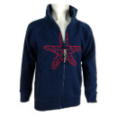 SEESTERN Kinder Fleece Jacke mit Stehkragen Sweater Sweatjacke 92-116 /1609 Blau 86 - 92