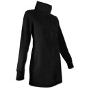 SEESTERN Damen Fleecejacke mit Stehkragen 2WegeZipper Fleecemantel Fleece XS-4XL /1628 Schwarz S