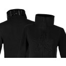 SEESTERN Damen Fleecejacke mit Stehkragen 2WegeZipper Fleecemantel Fleece XS-4XL /1628 Schwarz S