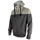 SEESTERN Herren Kapuzen Sweat Shirt Jacke Pullover Zip Hoody Sweater Gr.S-XXL /1745 Dunkelgrau - Beige melange L