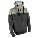 SEESTERN Herren Kapuzen Sweat Shirt Jacke Pullover Zip Hoody Sweater Gr.S-XXL /1745 Dunkelgrau - Beige melange L