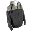 SEESTERN Herren Kapuzen Sweat Shirt Jacke Pullover Zip Hoody Sweater Gr.S-XXL /1745 Dunkelgrau - Beige melange L