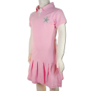 SEESTERN Kinder Polokleid rosa mit süßem Faltenrock & Seestern Applikationen Gr.86-164 /1801
