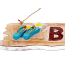 Tüschild fürs Bad, Badezimmer Hängeschild, Sandalen Flip Flops Motiv 35 x 12 cm /1470