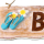 Tüschild fürs Bad, Badezimmer Hängeschild, Sandalen Flip Flops Motiv 35 x 12 cm /1470