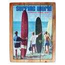 Seestern Deko Holz Wandbild im Vintage Sixties Surf Look...