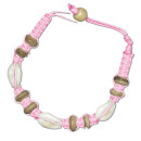 SEESTERN Armband / Armbänder mit Kauri Muschel Design, Muschel Modeschmuck/002 1 Stueck_Rosa