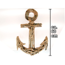 SEESTERN Treibholz Deko m. Anker ( 60 cm ) Motiv Wanddeko Driftwood Schild Holzdeko /1841