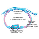 SEESTERN Armband / Armbänder mit Metal Surf Bus / Bully Design Modeschmuck/1801 Navy-Hellblau_5 Stueck