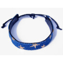 SEESTERN Armband / Armbänder Jeans mit Seesternen in Metal Optik Modeschmuck/1807 Farb Mix_5 Stueck