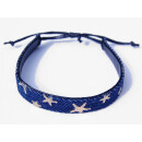SEESTERN Armband / Armbänder Jeans mit Seesternen in Metal Optik Modeschmuck/1807 Farb Mix_5 Stueck