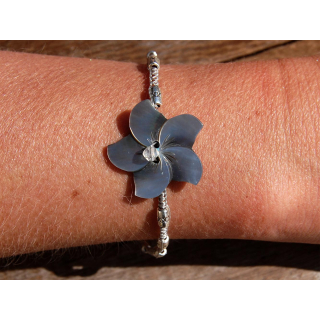 Seestern Armband Modeschmuck Frangipani Muschel Blte Perlmut geflochtenes Band /1201