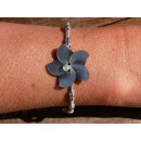 Seestern Armband Modeschmuck Frangipani Muschel Blüte Perlmut geflochtenes Band /1201