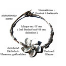 Seestern Armband Modeschmuck Frangipani Muschel Blüte Perlmut geflochtenes Band /1201