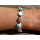 Seestern Armband Modeschmuck aus Metal Keramik geflochtenes Viscose Band /1202 JW1202.braun_tuerkis