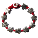Seestern Armband Modeschmuck nickelfreies Metal auf geflochtenem Viscose Band /1205
