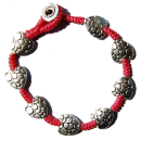 Seestern Armband Modeschmuck nickelfreies Metal auf geflochtenem Viscose Band /1208