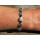 Seestern Armband Modeschmuck nickelfreies Metal auf geflochtenem Viscose Band /1209 AB1209.schwarz