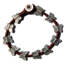 Seestern Armband Modeschmuck nickelfreies Metal auf geflochtenem Viscose Band /1210