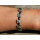 Seestern Armband Modeschmuck nickelfreies Metal auf geflochtenem Viscose Band /1210 AB1210.schwarz