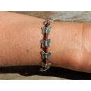 Seestern Armband Modeschmuck nickelfreies Metal auf geflochtenem Viscose Band /1210 AB1210.braun