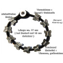 Seestern Armband Modeschmuck nickelfreies Metal auf geflochtenem Viscose Band /1210 AB1210.braun