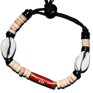SEESTERN Armband / Armbänder mit Kauri Muschel Design, Muschel Modeschmuck/005.bg