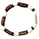SEESTERN Armband / Armbänder mit Muschel Kokos Design, Muschel Modeschmuck/007.bw Braun_5 Stueck