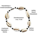 SEESTERN Armband / Armbänder mit Kauri Muschel Design, Muschel Modeschmuck/008 Braun_5 Stueck